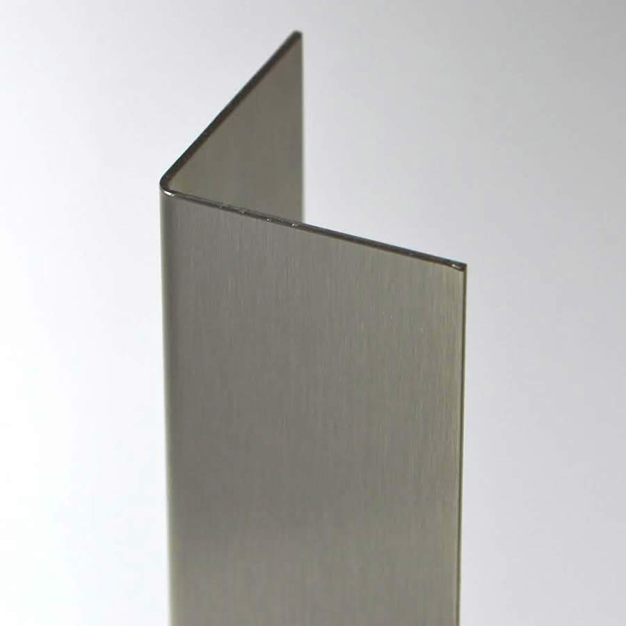 3" x 3" x 48" x 16 Gauge Stainless Steel Corner Guard, Satin 4 Finish