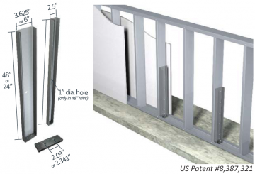 Midwall™ Knee Wall Brace Kit 2-1/2" Wall Width x 48" Height