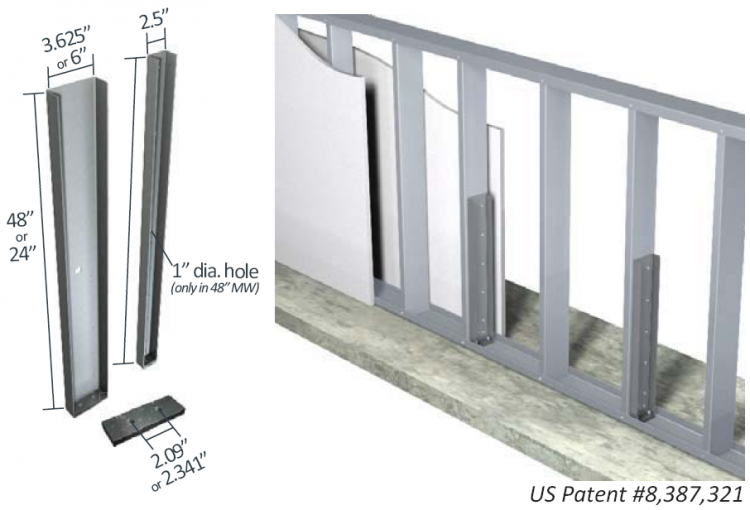 Midwall? Knee Wall Brace Kit 3-5/8